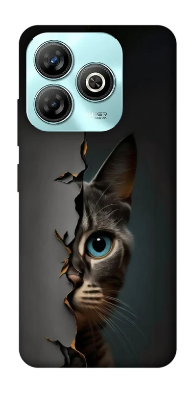 Чехол на ZTE Blade A75 4G Кот-подглядыватель v2 фото 1 из 1