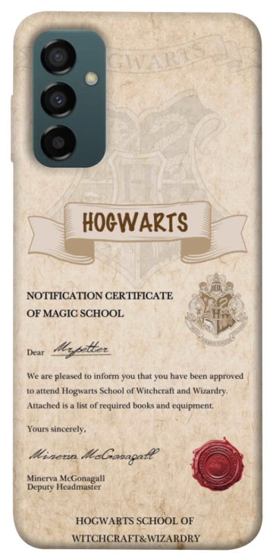 Чехол на Samsung Galaxy M14 5G The Hogwarts acceptance letter фото 1 из 1