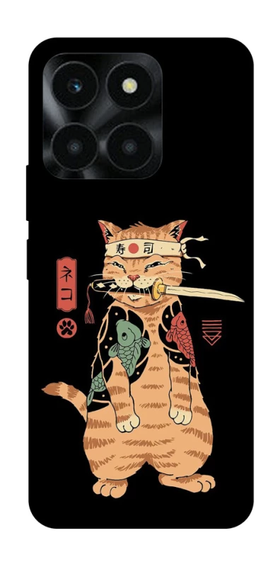 Чохол на Huawei Honor X6a Кіт-самурай фото 1 з 1