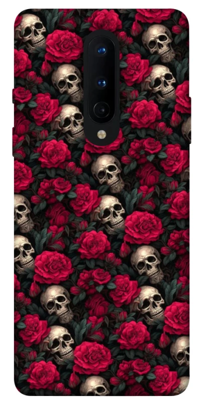 Чехол на OnePlus 8 Черепа и розы фото 1 из 1