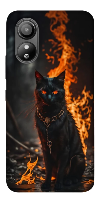 Чехол на ZTE Blade L220 Огненный кот фото 1 из 1