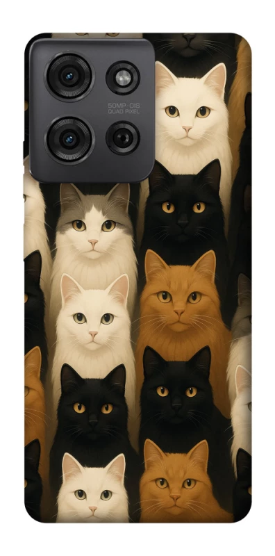 Чохол на Motorola Moto G75 Colorful Cat Collage фото 1 Чохол на Motorola Moto G75 Colorful Cat Collage фото 1 з 1