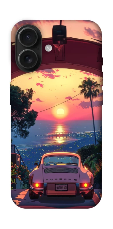 Чохол на Apple iPhone 16 Porsche at sunset фото 1 з 1