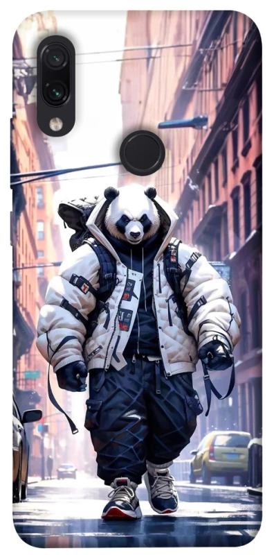 Чехол на Xiaomi Redmi Note 7 / Note 7 Pro / Note 7s Панда курьер фото 1 из 1
