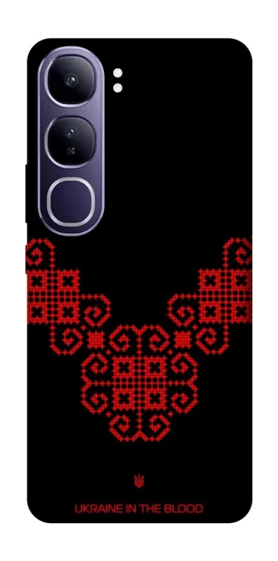 Чохол на Vivo Y300 Чорно-червона вишиванка фото 1 з 1