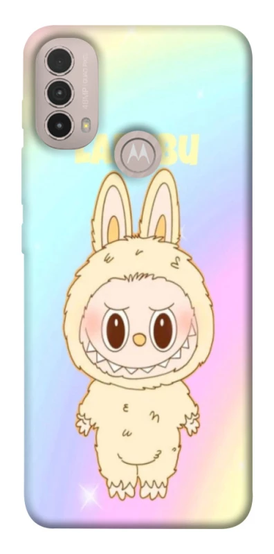 Чохол на Motorola Moto E40 Fluffy Rainbow Labubu фото 1 з 1