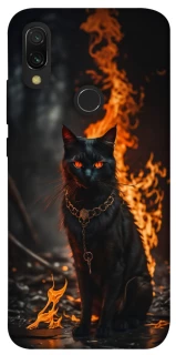 Чехол на Xiaomi Redmi 7 Огненный кот фото 1 из 1