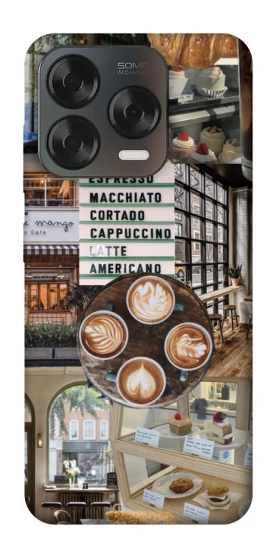 Чохол на ZTE Blade V70 Design Coffee collage ver.5 фото 1 з 2