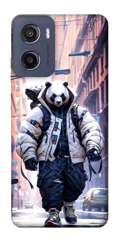 Чехол на Motorola Moto E15 Панда курьер фото 1 из 1