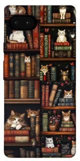 Чехол на Google Pixel 7a Cats & Books фото 1 из 1