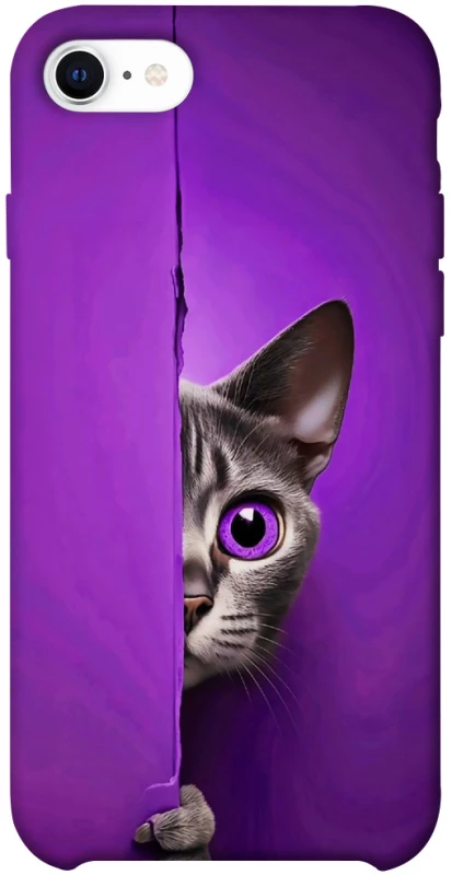 Чехол на Apple iPhone SE (2020) Кот-подглядыватель фото 1 из 1