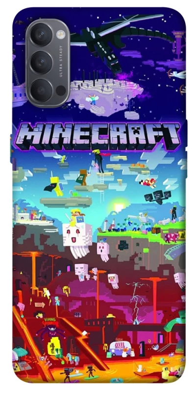Чохол на Oppo Reno 4 Minecraft world фото 1 з 1