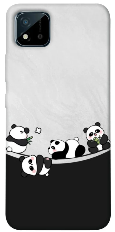 Чехол на Realme C20 Four pandas фото 1 из 1
