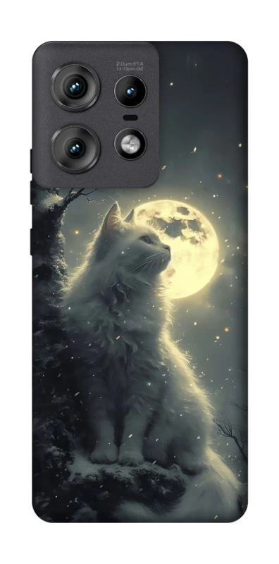 Чохол на Motorola Edge 50 Pro Кіт під місяцем фото 1 з 1