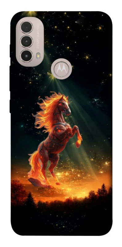 Чохол на Motorola Moto E40 Red Fire Horse ver.2 фото 1 з 1