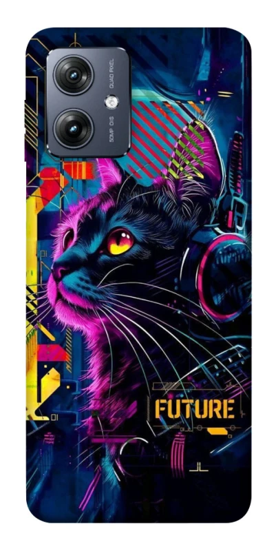 Чохол на Motorola Moto G54 Cyber Cat v2 фото 1 з 1