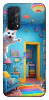Чохол на Oppo A54 5G / A74 5G crazy cat фото 1 з 1