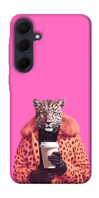 Чехол на Samsung Galaxy A55 Леопард с кофе фото 1 из 1