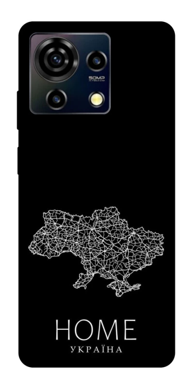 Чохол на ZTE Blade V50 Vita Ukraine black map фото 1 з 1