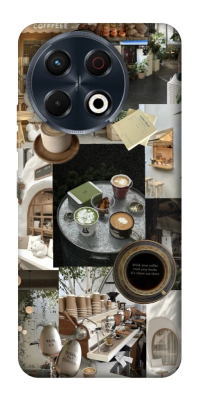 Чохол на TECNO Spark 30 Pro (KL7) Coffee collage ver.4 фото 1 з 1