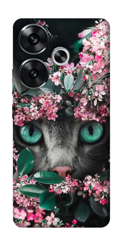 Чохол на Xiaomi Poco F6 Кіт в квітах фото 1 з 1