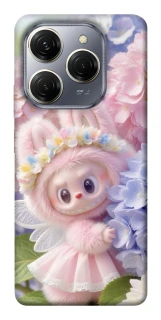 Чехол на TECNO Spark 20 Pro Labubu & Flowers ver.1 фото 1 из 1
