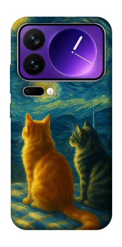 Чохол на Xiaomi 17 Pro Max Cats under the stars фото 1 з 1