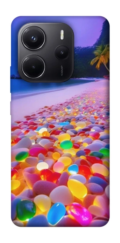 Чохол на Xiaomi Redmi Note 14 4G (Europe version) Каміння світиться на березі фото 1 з 1