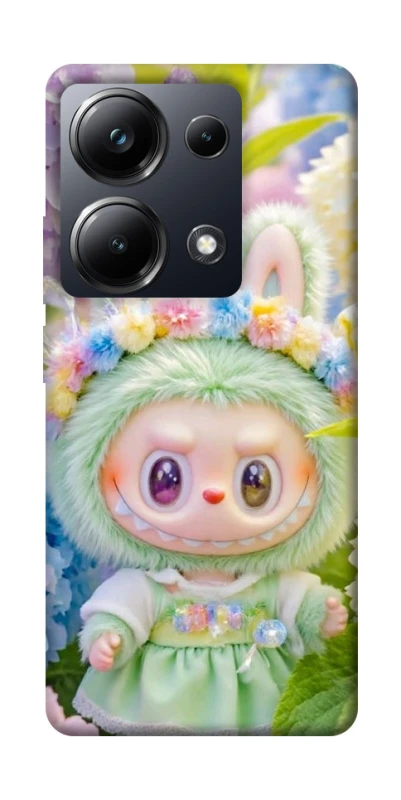 Чохол на Xiaomi Poco M6 Pro 4G Labubu & Flowers ver.2 фото 1 з 1