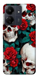 Чехол на Xiaomi Poco C65 skull and rose фото 1 из 1