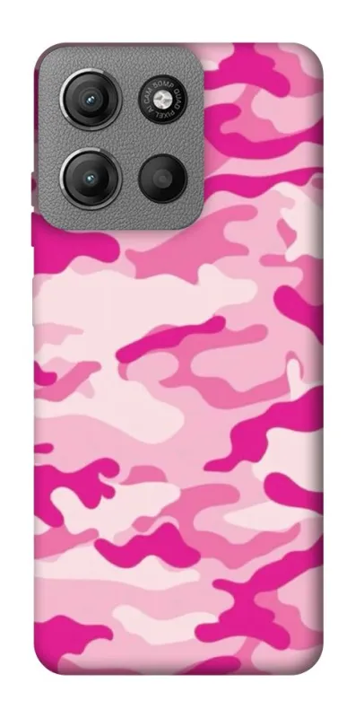 Чехол на Motorola Moto G15 4G camouflage pink фото 1 из 1