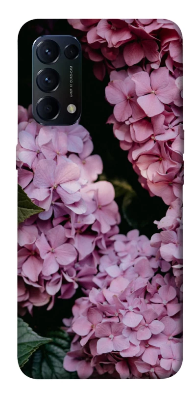 Чохол на Oppo Reno 5 4G Рожеві гартензії фото 1 з 1