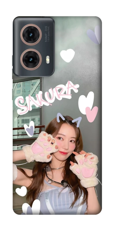 Чохол на Motorola Moto G85 Sakura - LE SSERAFIM фото 1 з 1