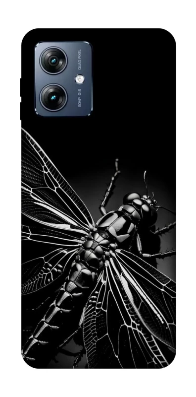 Чохол на Motorola Moto G54 Power Black dragonfly фото 1 з 1