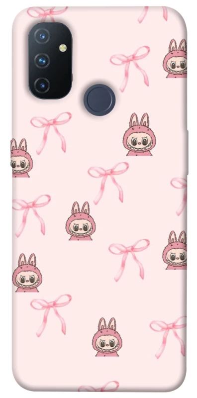 Чохол на OnePlus Nord N100 Pink bows and Labubus фото 1 з 1