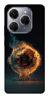 Чехол на TECNO Spark 20 Pro Fire Bitcoin фото 1 из 1