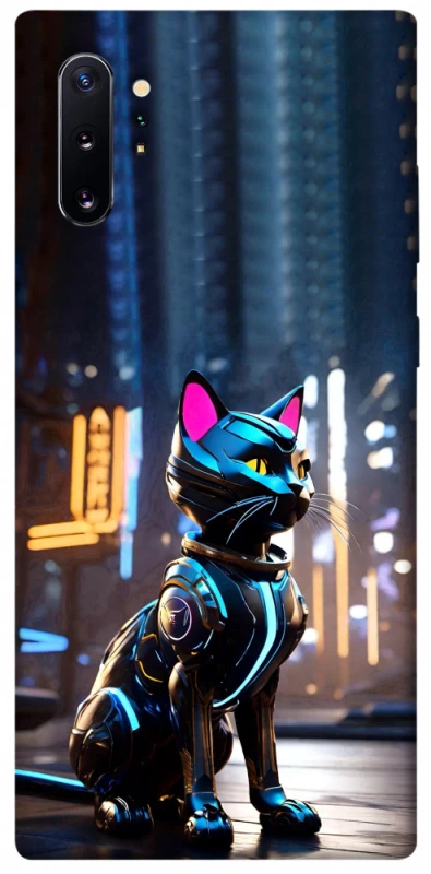 Чехол на Samsung Galaxy Note 10 Plus Cyber cat фото 1 из 1