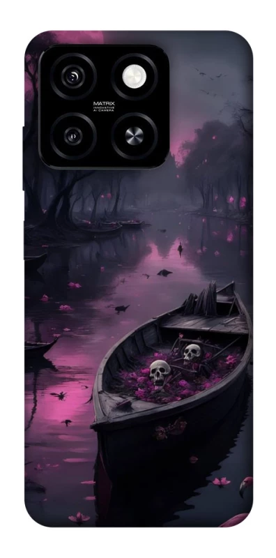 Чехол на ZTE Blade A55 4G Boat and flamingo фото 1 из 1