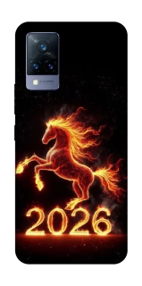 Чехол на Vivo V21 Red Fire Horse ver.1 фото 1 из 1