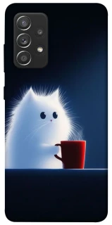 Чехол на Samsung Galaxy A52 4G / A52 5G Чехол кот с кофе фото 1 из 1