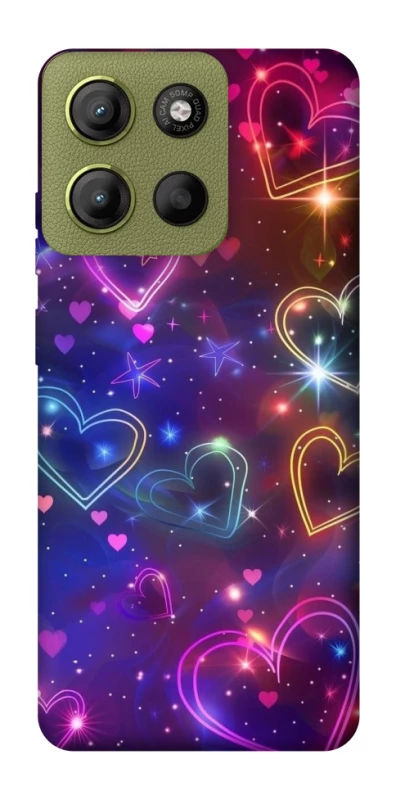 Чохол на Motorola Moto G15 4G Drawn hearts фото 1 з 1
