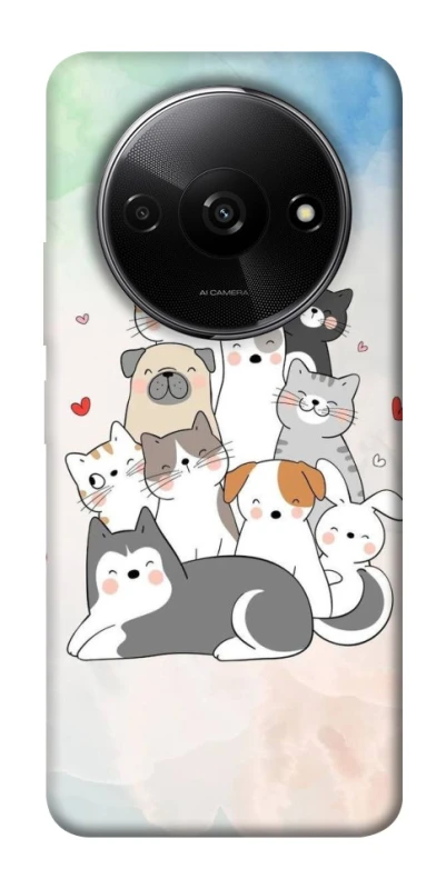 Чохол на Xiaomi Redmi A3 Funny Pets ver.2 фото 1 з 1