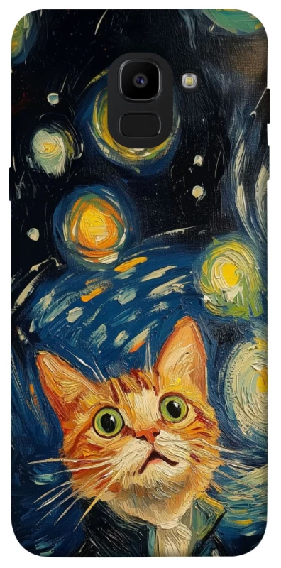 Чехол на Samsung J600F Galaxy J6 (2018) paint cat фото 1 из 1