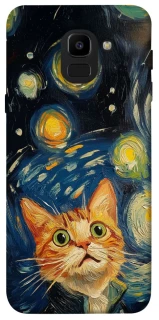 Чехол на Samsung J600F Galaxy J6 (2018) paint cat фото 1 из 1