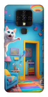 Чохол на TECNO Camon 16 SE crazy cat фото 1 з 1