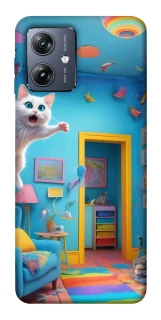 Чохол на Motorola Moto G54 crazy cat фото 1 Чохол на Motorola Moto G54 crazy cat фото 1 з 1