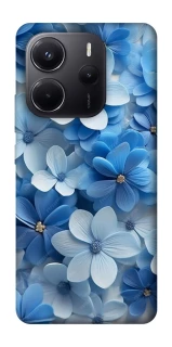 Чехол на Xiaomi Redmi Note 14 5G Синие цветы фото 1 из 1