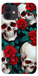 Чохол на Apple iPhone 12 (6.1") skull and rose фото 1 з 1