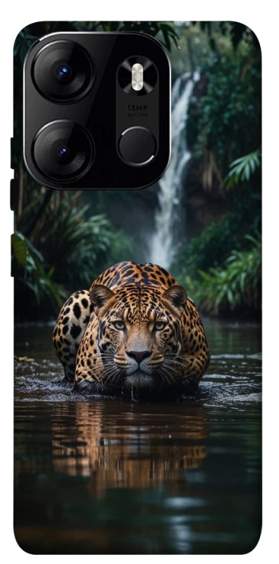 Чохол на Tecno Spark Go 2023 Leopard in water фото 1 з 1