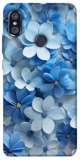 Чехол на Xiaomi Redmi Note 5 Pro / Note 5 (AI Dual Camera) Синие цветы фото 1 из 1